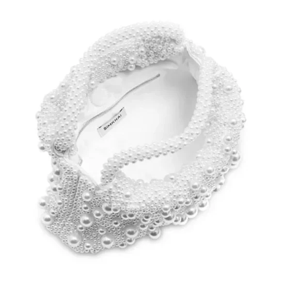 SIMKHAI Ellerie Imitation Pearl Embellished Mini Hobo Bag - Picture 4 of 12